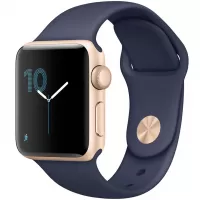 بررسی ساعت هوشمند اپل واچ سری 2 مدل 38mm  Gold Aluminum Case with Midnight Blue Sport Silicon Band