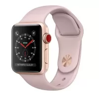 بررسی ساعت اپل واچ سری 3 سلولار مدل 38mm Aluminum Gold Case with Pink Sand Sport Band