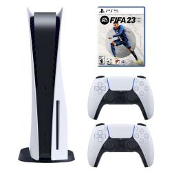کنسول بازی سونی مدل PlayStation 5 ظرفیت 825 گیگابایت ریجن 1200 آسیا به همراه دسته اضافی بازی FIFA 23