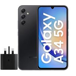 گوشی موبایل سامسونگ مدل Galaxy A34 5G دو سیم کارت ظرفیت 128 گیگابایت و رم 8 گیگابایت به همراه شارژر سامسونگ