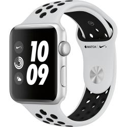 ساعت هوشمند اپل واچ سری 3 مدل42mm  Nike Plus  Silver Aluminum Case with Pure Platinum/Black Nike Sport Silicon Band 