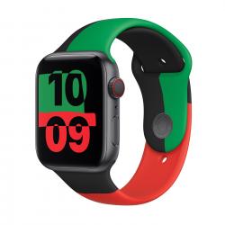 ساعت هوشمند اپل واچ سری 6 مدل 44mm Black Unity Sport silicone Band 